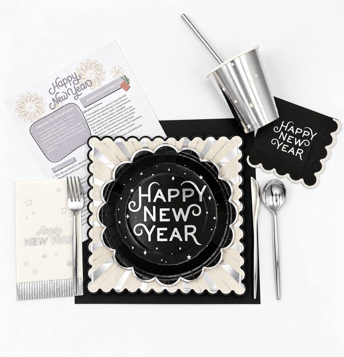 Happy New Year Celebration Setting