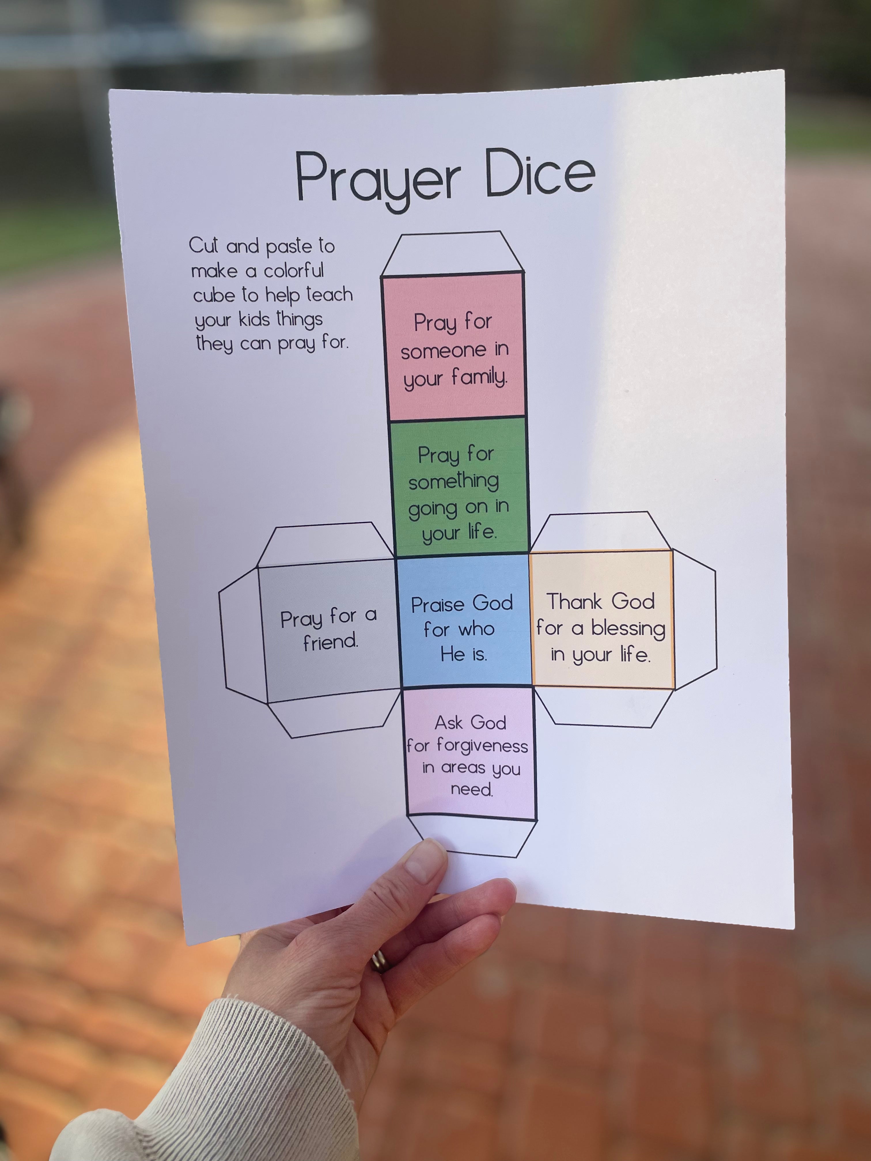 Prayer Dice Celebration Settings