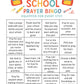 Back to School Prayer Bingo