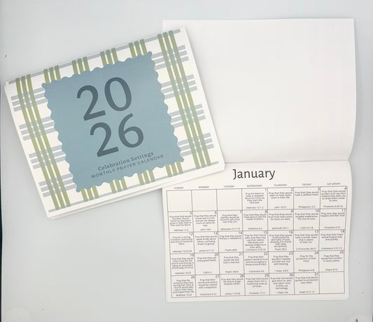 2026 Plaid Monthly Prayer Calendar