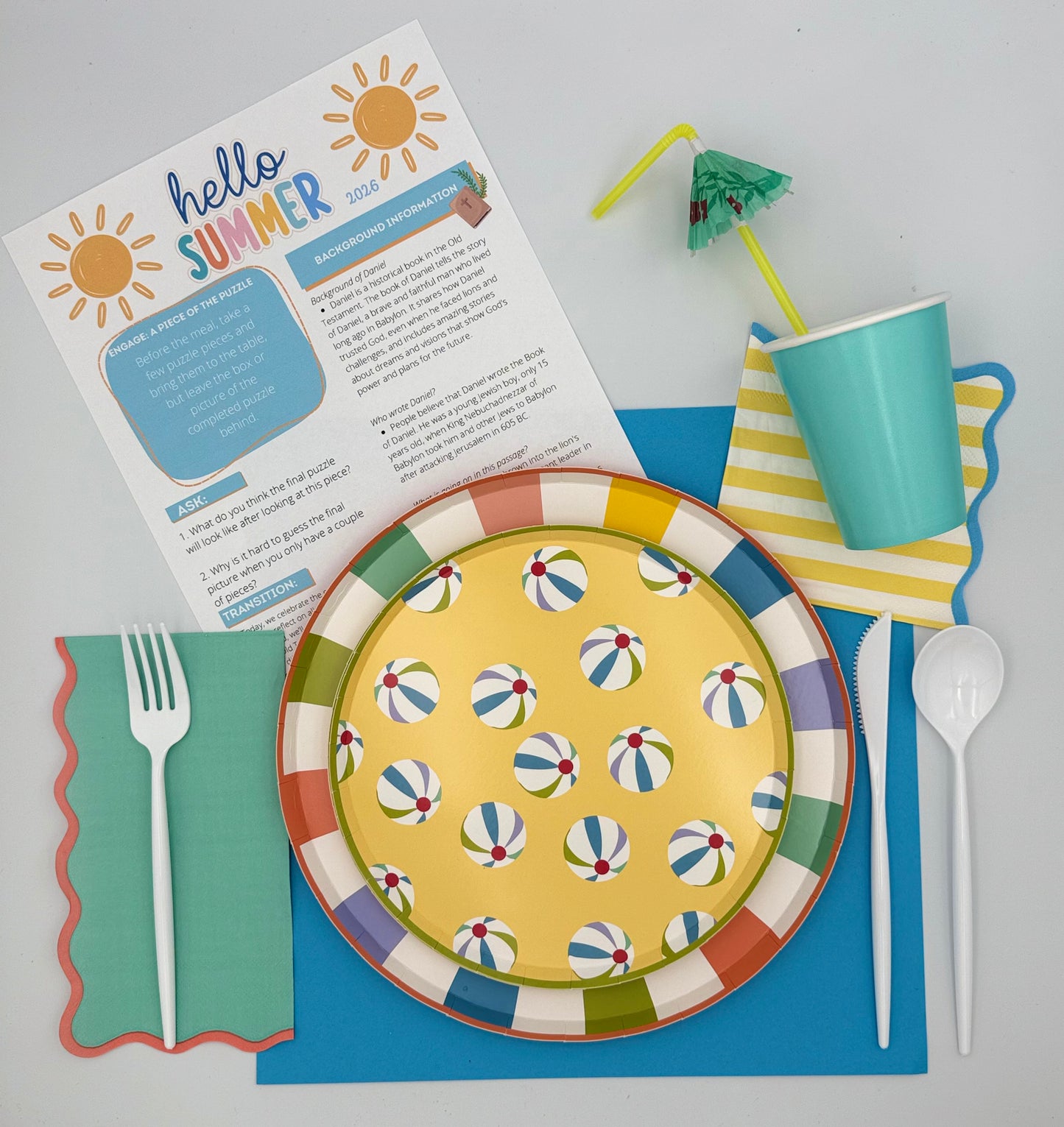 Last Day of School/Summer Celebration Setting