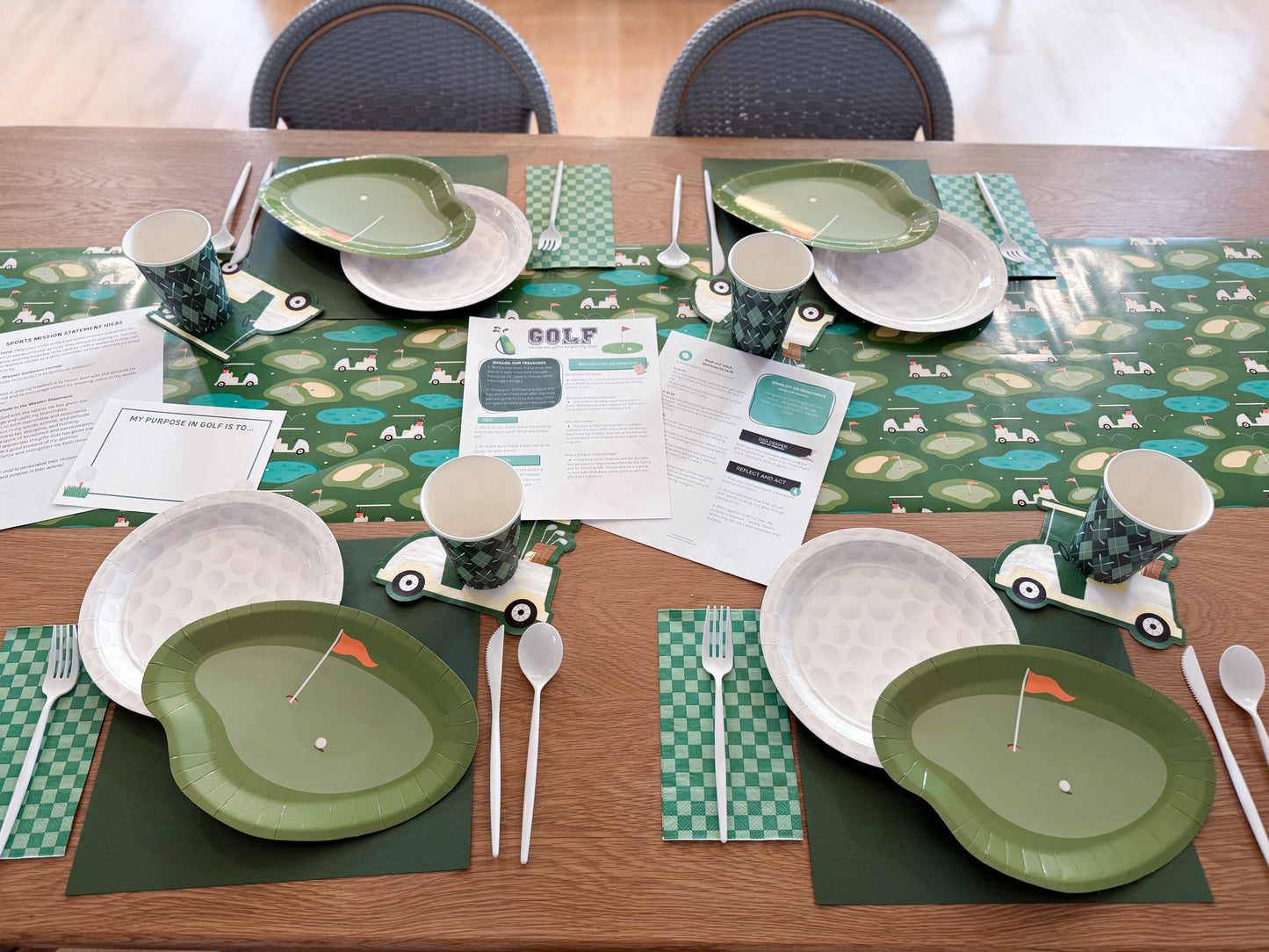 Golf Celebration Setting