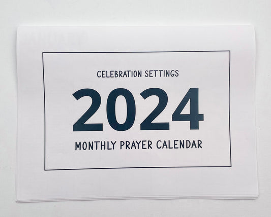 2024 Monthly Prayer Calendar Option 2 (Additional Prayer Request section)